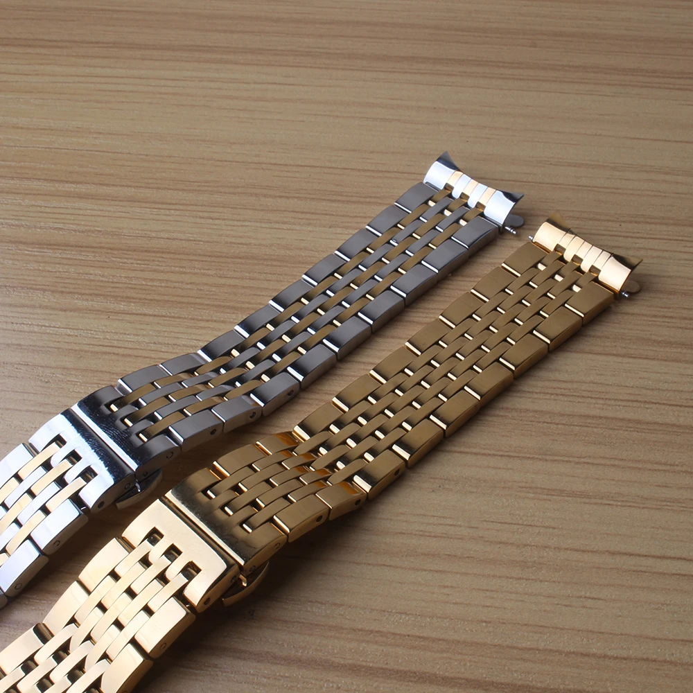 Ремешок для часов мужской/женский модный браслет с изогнутыми концами 18 мм 1 9 20 21