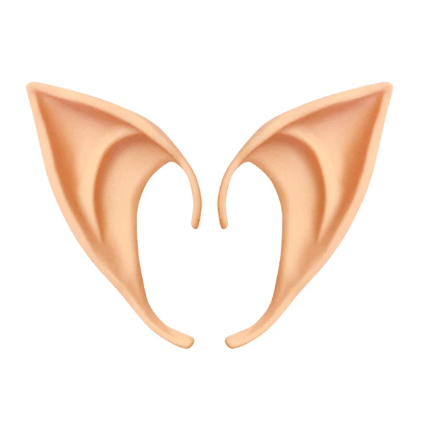 

Newly 1 Pair Latex Elf Ears Party Props Gift Halloween Costume Suppliessolid color