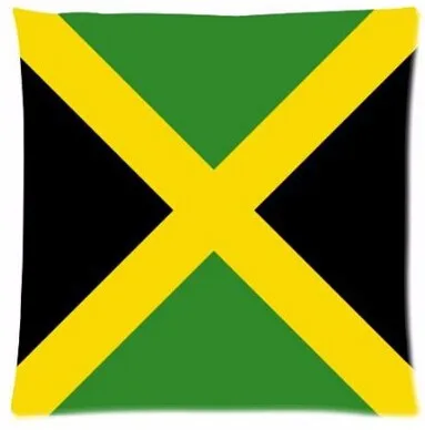 

Customized Vintage Style Jamaican Flag Zippered Square Pillowcase Pillow Sham Throw Pillow Cushion Case Free shipping