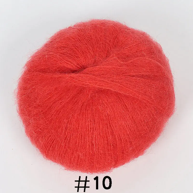 10 Из мягкого мохера кашемир шерстяная пряжа для вязания DIY шаль шарф нитки для вязания поставки ручного вязания - Цвет: 10
