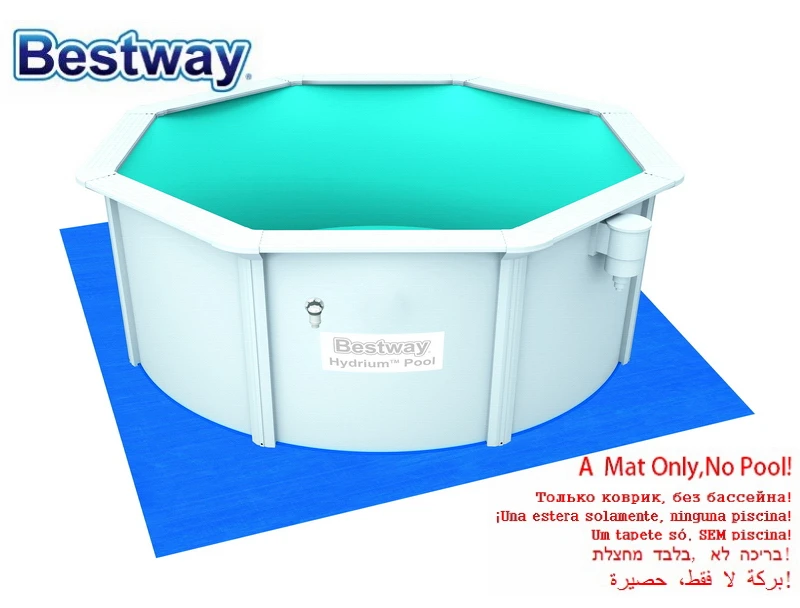 

58001 Bestway 335*335cm Woven Pool Mattress Plastic Cloth For Swimming Pools 3.35m Square Plastic Cushion For 3.05M Pool