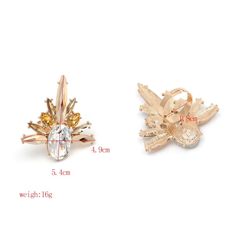 New Sexy Design Multicolored Bohemian Charm Luxury Crystal Adjustable Open Rings Women Wholesale | Украшения и аксессуары