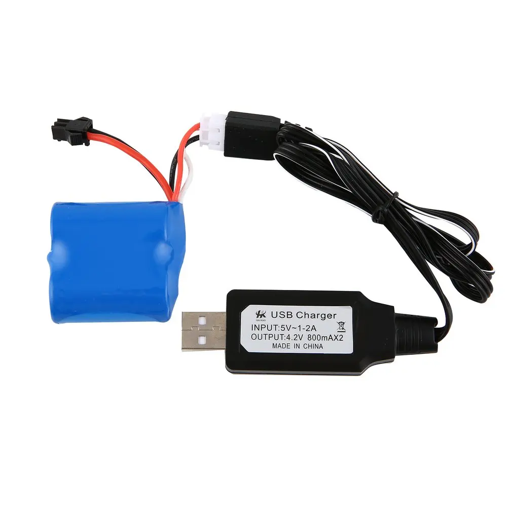 7 4 в 600 мАч баланс вилки литий ионный аккумулятор с USB зарядное устройство для RC