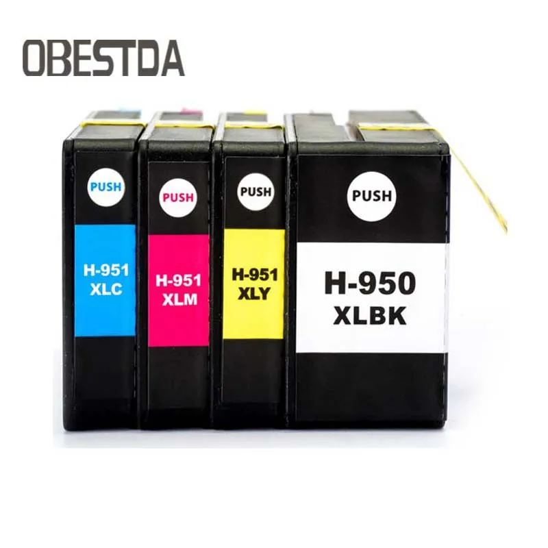 Картридж чернильный Obestda 4х совместимый с HP 950 951 XL для 950XL 951XL hp Officejet pro 8100 8610 8620 8630