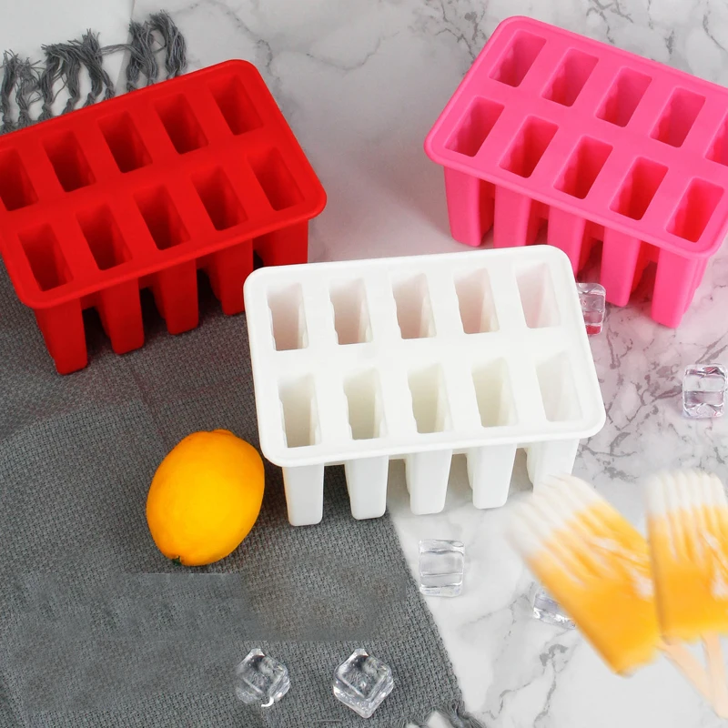 10 ячеек многоразовые DIY Мороженое Поп формы силиконовые мороженое куб с крышкой