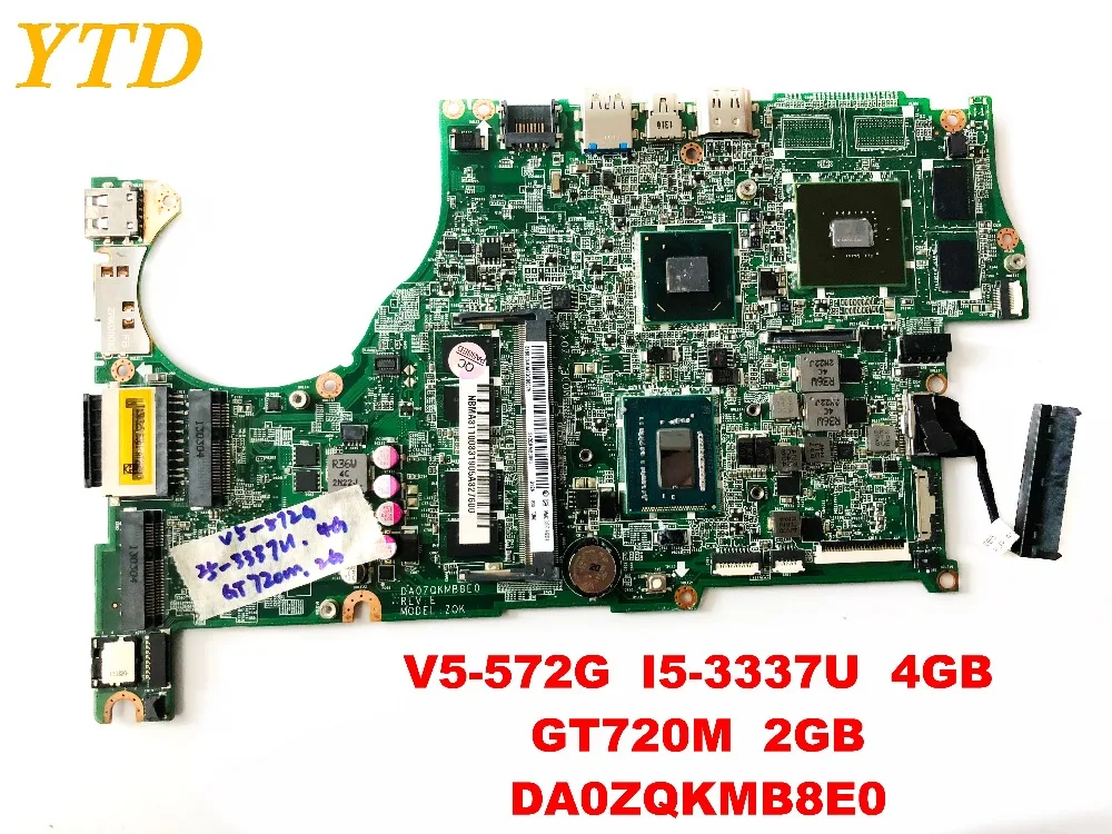Оригинальный Для ACER V5 572G Материнская плата ноутбука I5 3337U 4 Гб GT720M 2 DA0ZQKMB8E0