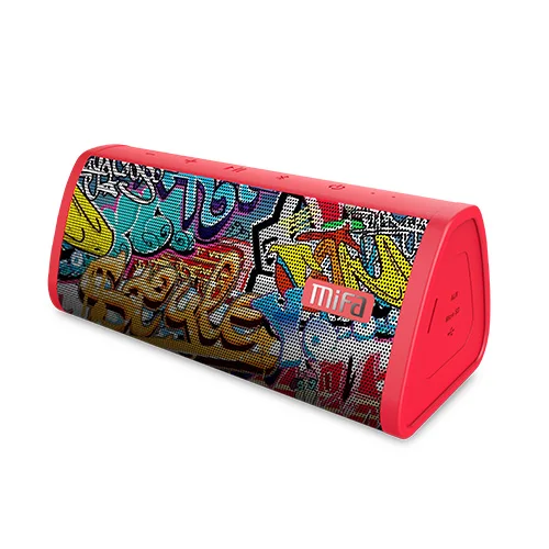 red-graffiti Mifa яркие Водонепроницаемый Bluetooth открытый Динамик стерео объемный Системы музыка Портативный Беспроводной Динамик s для компьютера/телефон - Цвет: red-graffiti