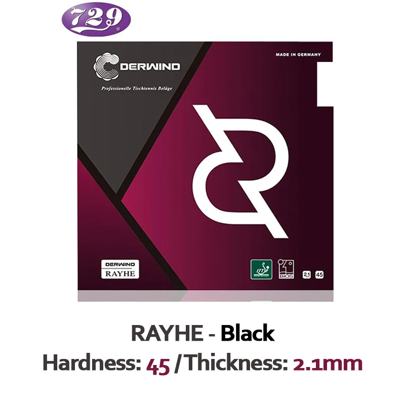 Rayhe Black DERWIND(729 Германия) RAYHE/STOLZ(для 40+, сделано в Германии) резиновый пинг-понг для настольного тенниса - Цвет: Rayhe Black