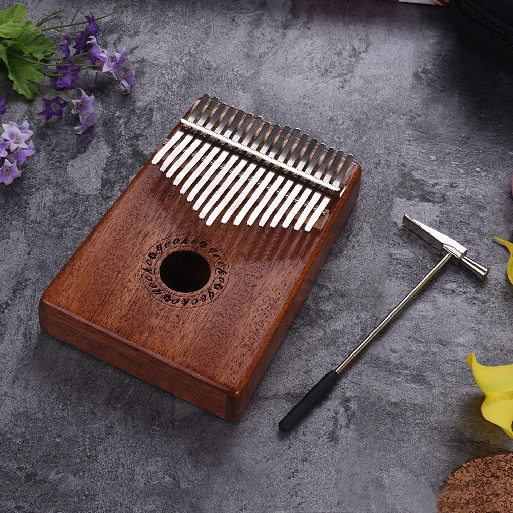 GECKO K17M 17 key Kalimba большой палец пианино Mbira красное дерево твердое с сумкой для