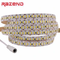 ultra bright smd 3014 led strip with dc connector plug 204ledm dc12v cold warm white waterproof flexible led tape light 5m