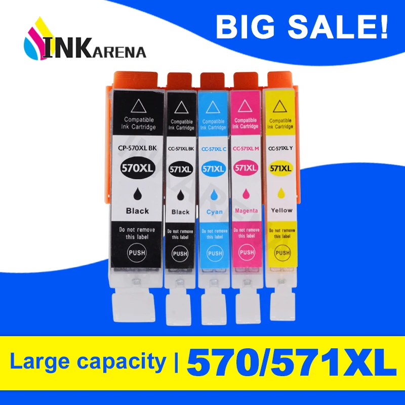 

PGI 570 CLI 571 Ink Cartridge For Canon Pixma MG5750 MG6850 TS6050 TS5050 MG5751 MG5752 MG6851 MG6852 Printer Cartridges PGI570