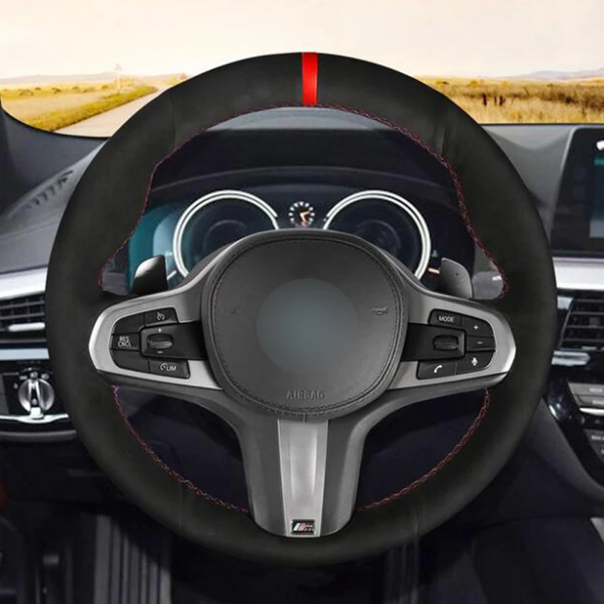 Черная замша для BMW G30 525i 530i 530d M550i M550d 2017 2018 G32 630i 640i M G11|Чехлы на руль| |