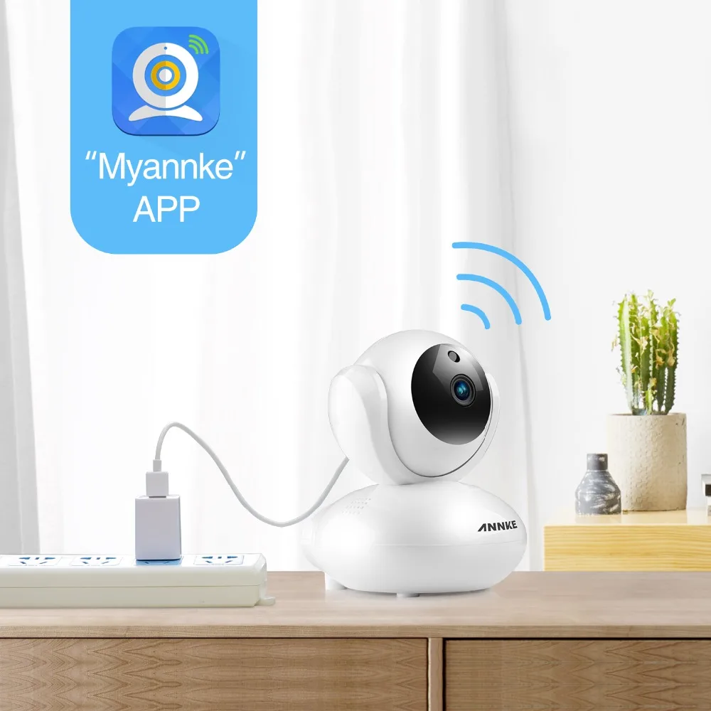 ANNKE 720P PT WiFi Детский Монитор Безопасности Смарт ИК ночного видения ip-камера