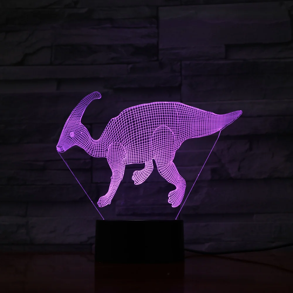 Лампа с 3D изменением цвета динозавр новая детская игрушка ночник гирлянда