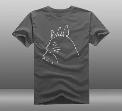 Новинка футболка Miyazaki Хаяо Тоторо Аниме Рисунок линии Мужская летний костюм с