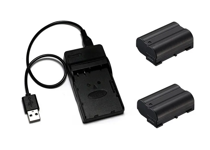2X EN EL15 ENEL15 Батарея + USB Зарядное устройство для Nikon D500 D600 D610 D750 D7000 D7100 D7200 D800 D850 D810 D810A