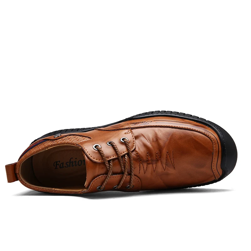 2018 модная удобная повседневная обувь Мужские Лоферы качество Обувь из спилка Для