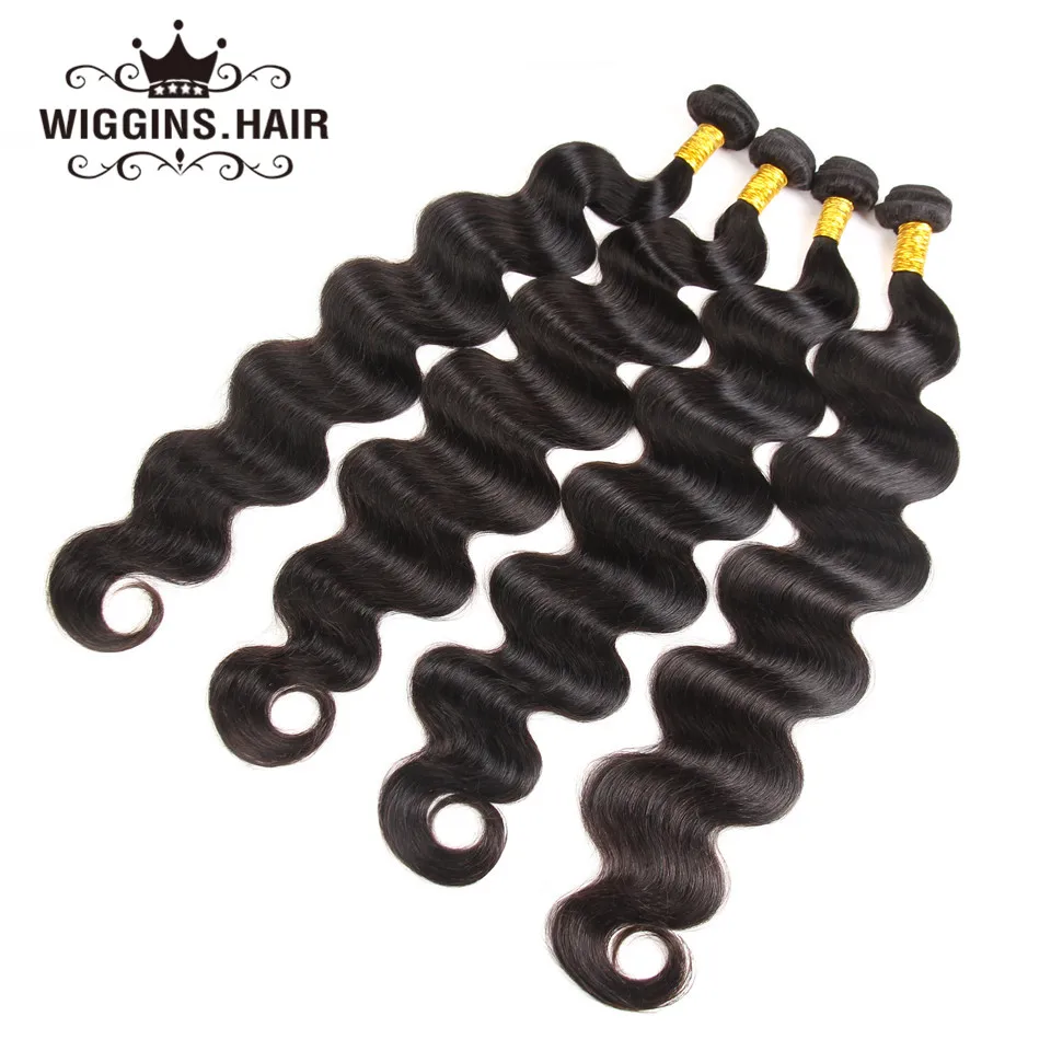 Wiggins 28 30 32 34 36 38 40 дюймов человеческие волосы пучки натуральный цвет 1 шт. только волосы remy