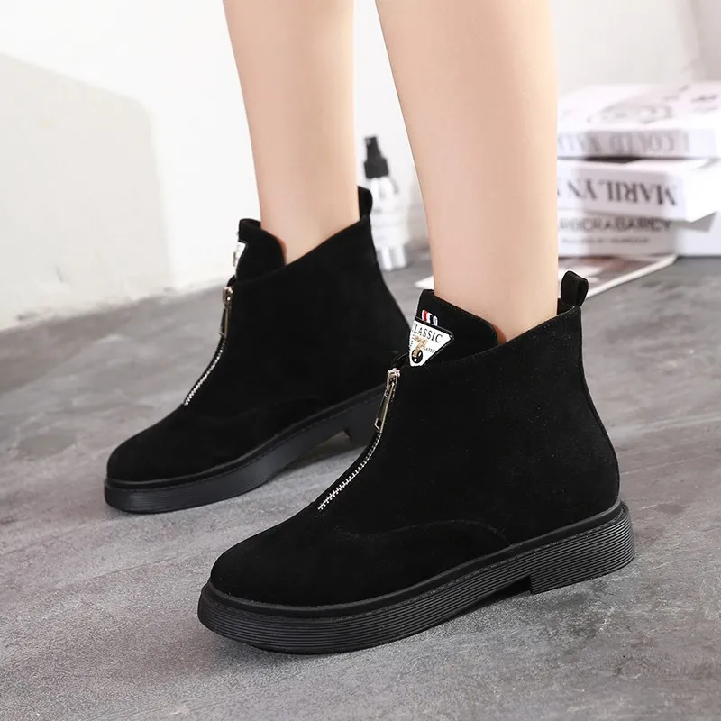 Женские ботинки Мартин 2018 осень винтажные ботильоны для женские Челси молния