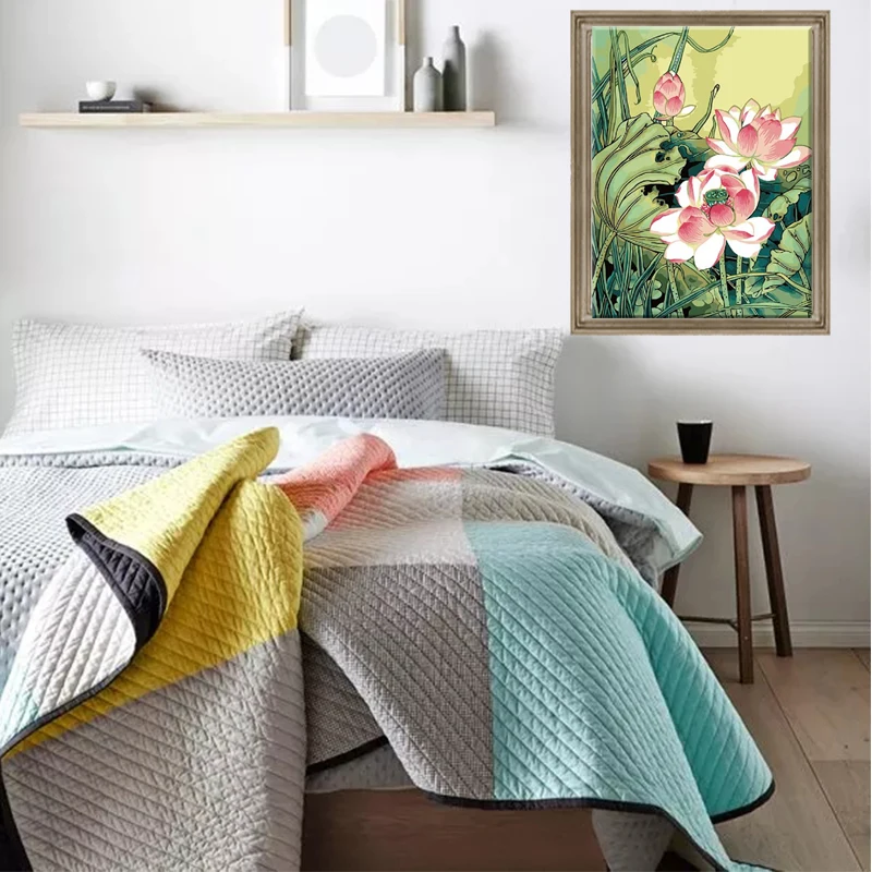 Картина маслом Раскраска по номерам DIY Рисование на холсте Живопись для гостиной