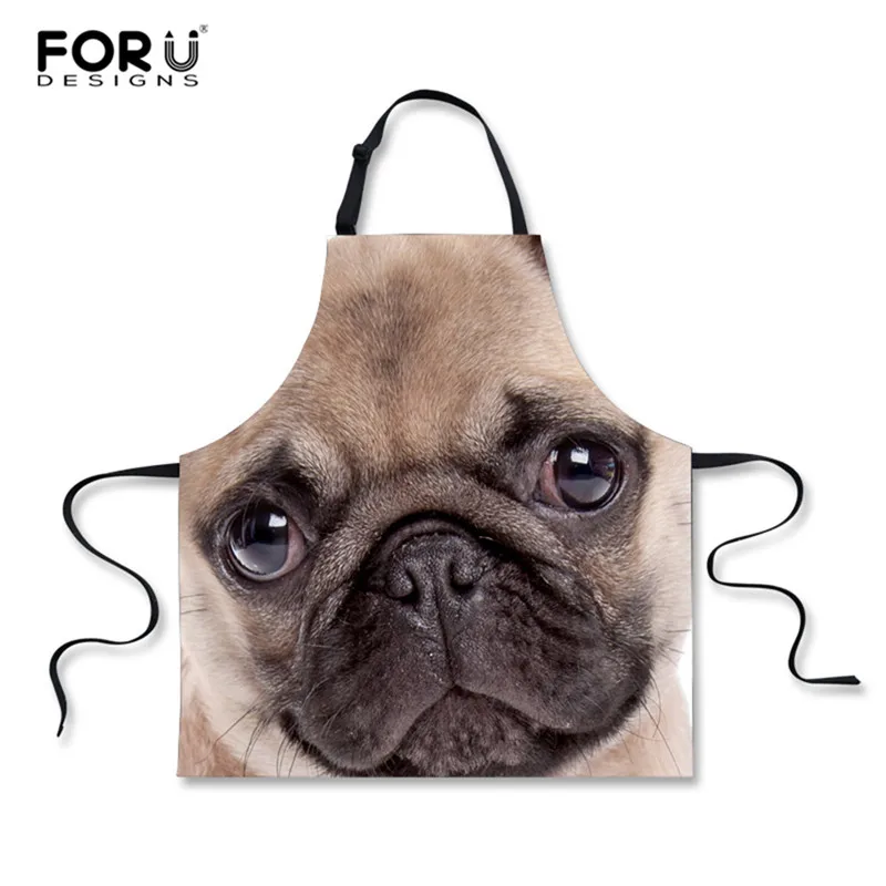 3104R FORUDESIGNS/мопса Пособия по кулинарии Кухня фартук для мамы и дочки, Женская Для мужчин шеф-повар, официант стулья для кафе барбекю фартуки для парикмахеров индивидуальный логотип Подарочный нагрудники - Color: 3104R
