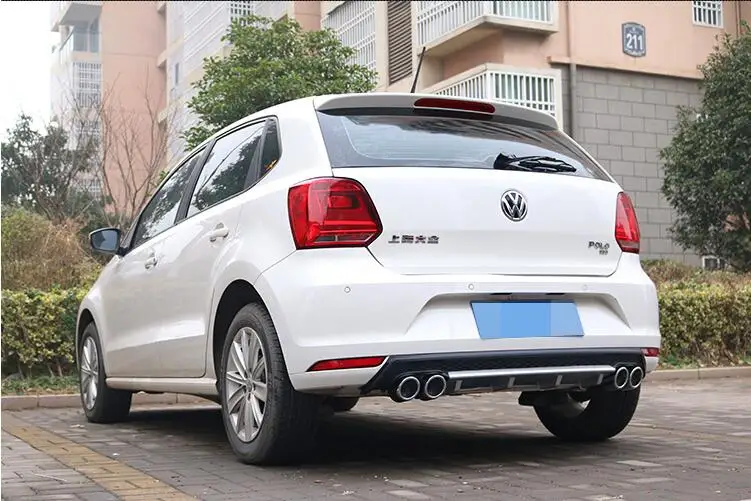 Для- Volkswagen Polo диффузор заднего бампера защитные бамперы Задний Спойлер ABS Материал обвес бампер задняя губка