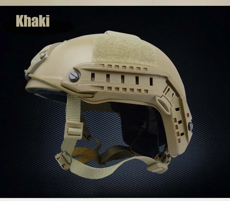 Khaki Армейский Военный Тактический шлем быстрая крышка шлем для страйкбола спортивные аксессуары набор для пейнтбола прыжки защитная маска для лица - Цвет: Khaki