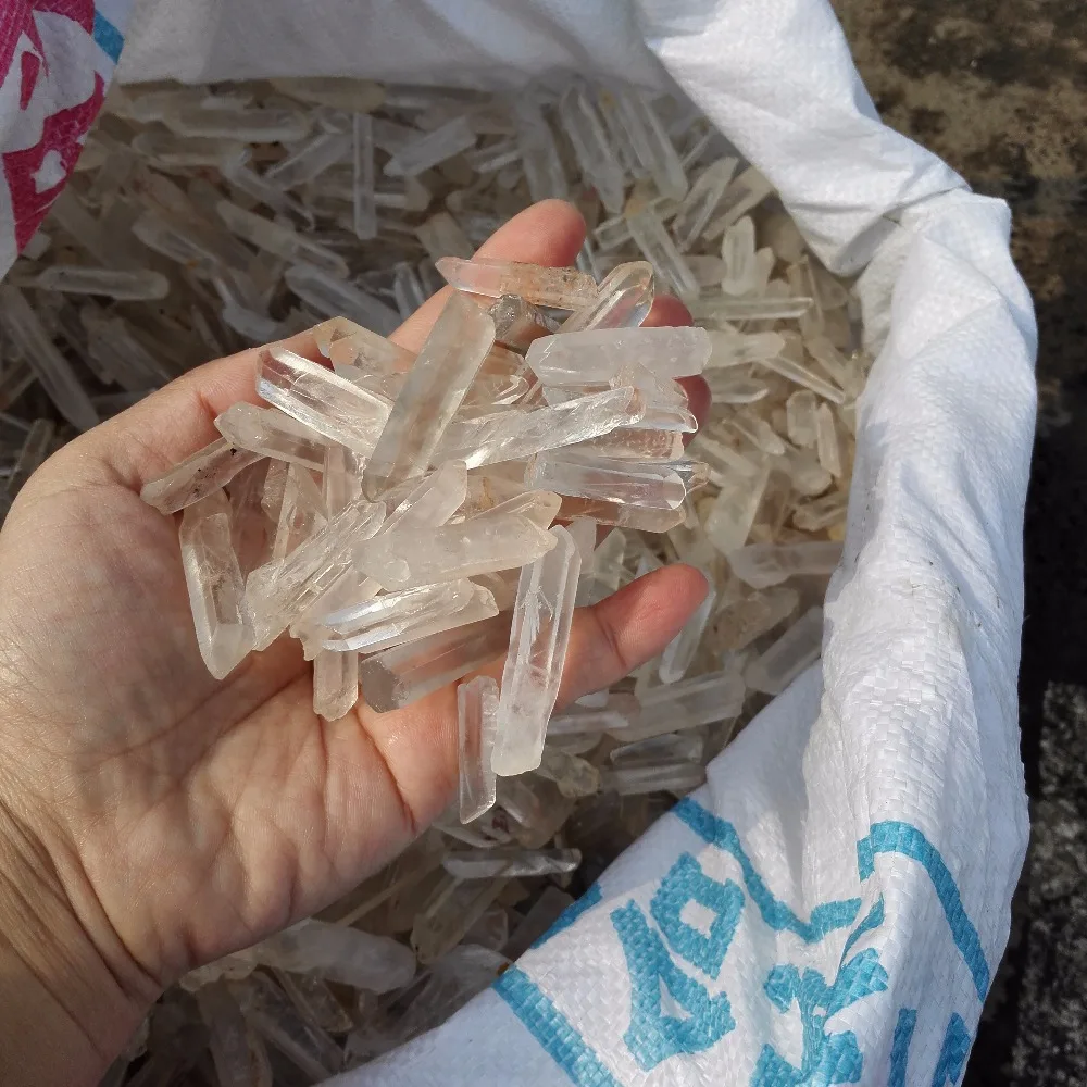 Кварцевый кристалл точка 50 г/лот натуральный прозрачный камень кристаллическая