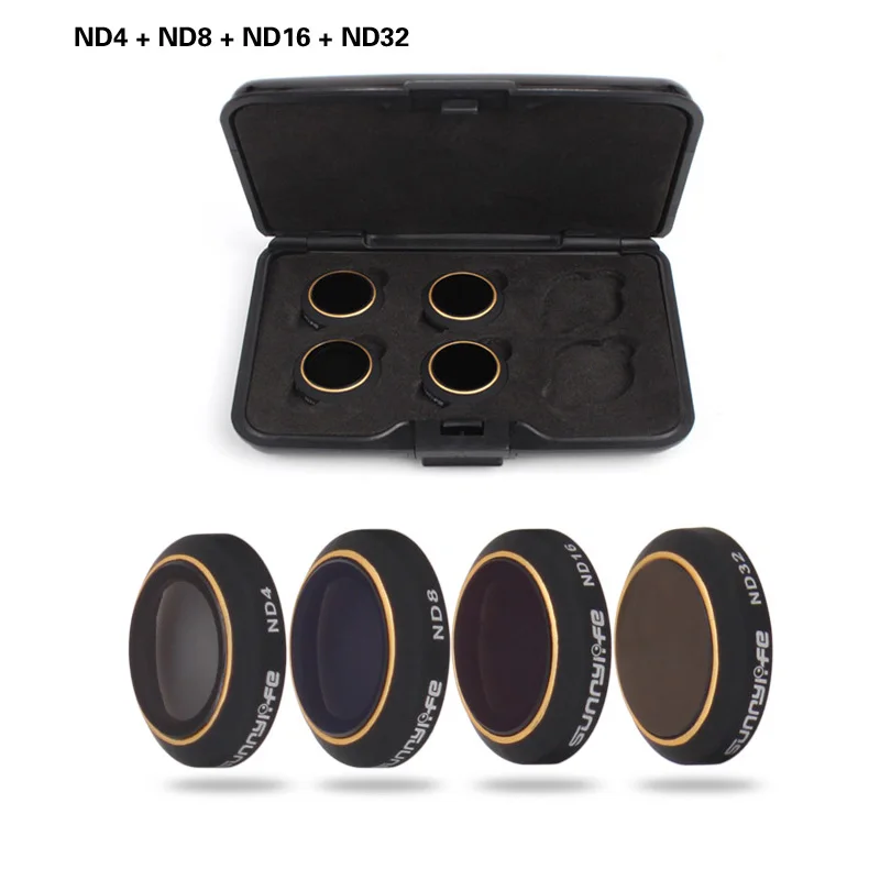 

4 in 1 Filter kit ND4+ND8+ND16+ND32 Neutral Density Filters For DJI mavic Pro drone Accessories