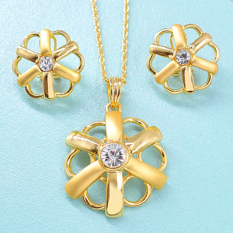 

ZEA Dear Jewelry Big Jewelry Findings Flower Jewelry Set For Women Earrings Necklace Pendant Round Jewelry For Party Anniversary