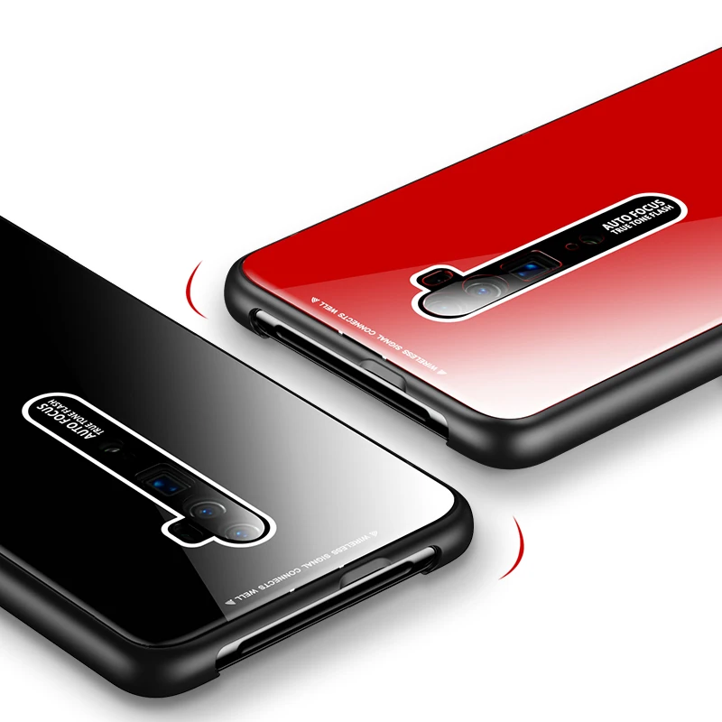 Для OPPO Reno 10X Zoom Case opporeno Gradient Aurora Plexiglass задняя крышка для чехлы