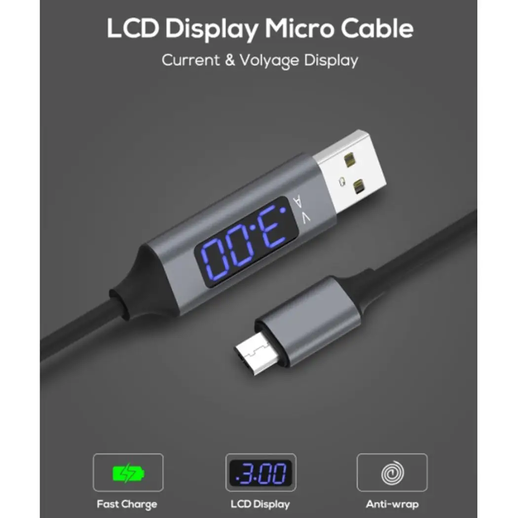 Умный дисплей кабель для быстрой зарядки type C Micro usb Line Android samsung Xiaomi huawei 1