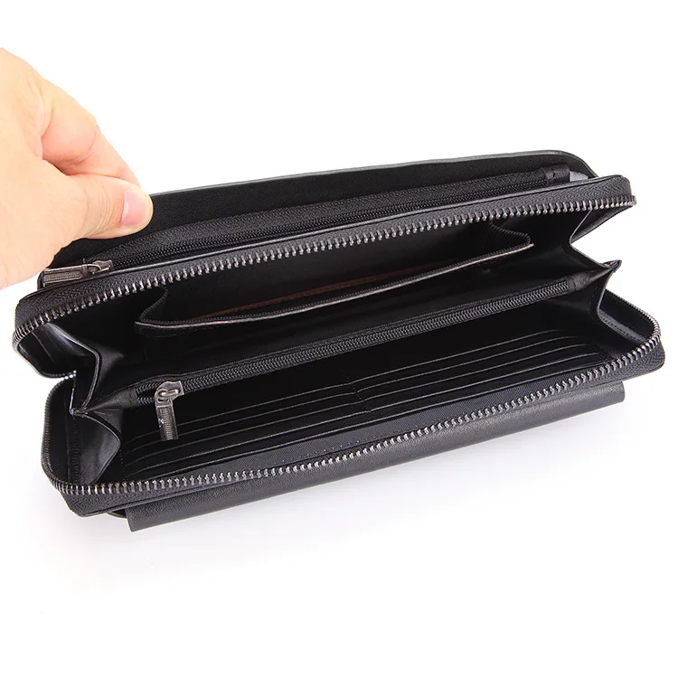 New Fashion Business Men Long Organizer Wallets Natural Real Leather Male Genuine Cash Purses Clutch Card Holders Wallet | Багаж и сумки