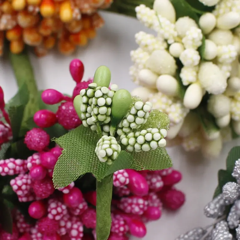 12 шт. искусственные цветы ягоды венки для свадебного украшения ремесленные