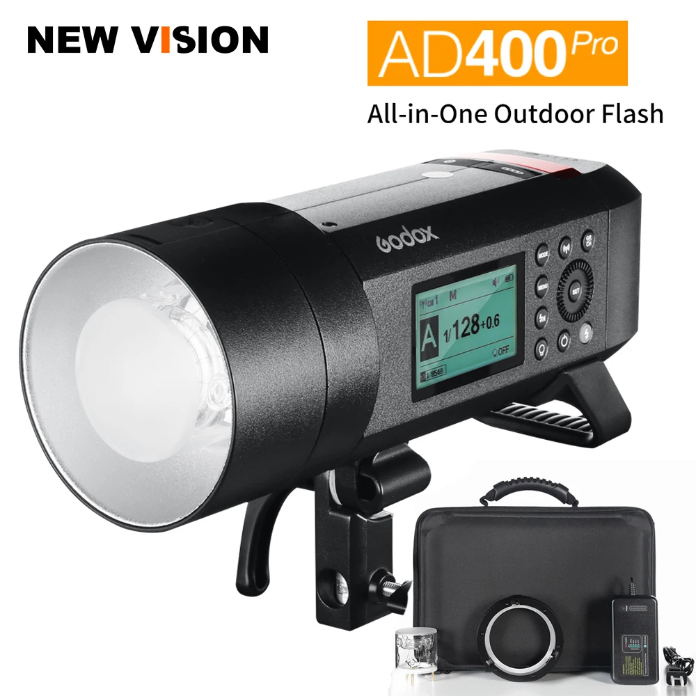 Внешняя вспышка Godox AD400 Pro WITSTRO All-in-One AD400Pro Li-on battery ttl HSS со встроенной беспроводной системой 2,4G X