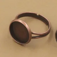 Red Copper Plated BoYuTe, 50 шт в наборе, 7 цветов Круглый 10 мм 12 мм 14 мм 16 мм 18 мм 20 мм заготовки для колец для регулируемого кольца на кольца с кабошоном для изготовления ювелирных изделий - Цвет: Red Copper Plated