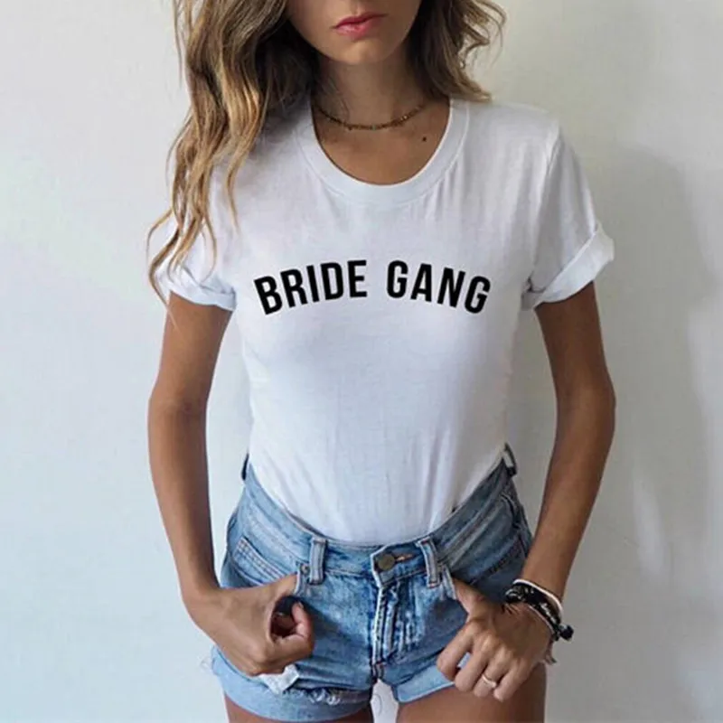 Женская рубашка для невесты надпись Bride Tribe подарок подруге отряд Невеста