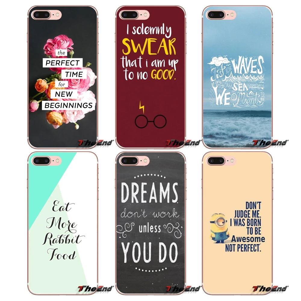 Для Sony Xperia Z Z1 Z2 Z3 Z5 compact M2 M4 M5 E3 T3 XA Aqua LG G4 G5 G3 G2 Mini Capa i am not perfect Quote TPU силиконовый