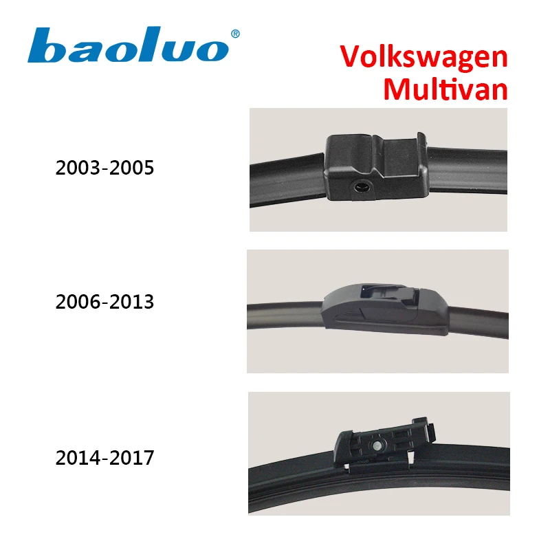 BAOLUO Wiper Blades For Volkswagen VW Multivan T5 / T6 2003-2017 Natural Rubber Windshield Car Accessories | Автомобили и