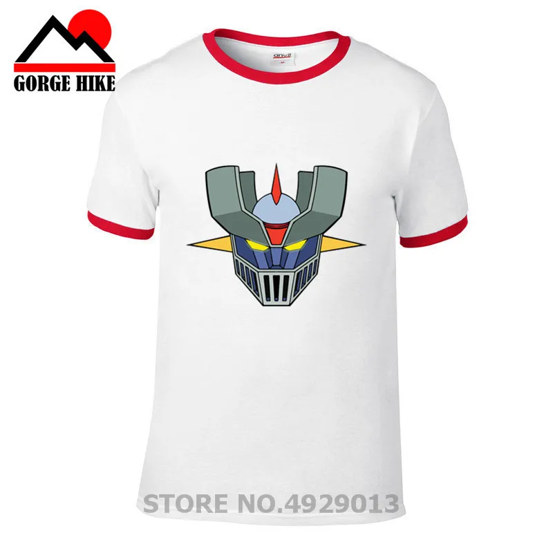 Мужская футболка с коротким рукавом рисунком из мультфильма робот 100% хлопок для