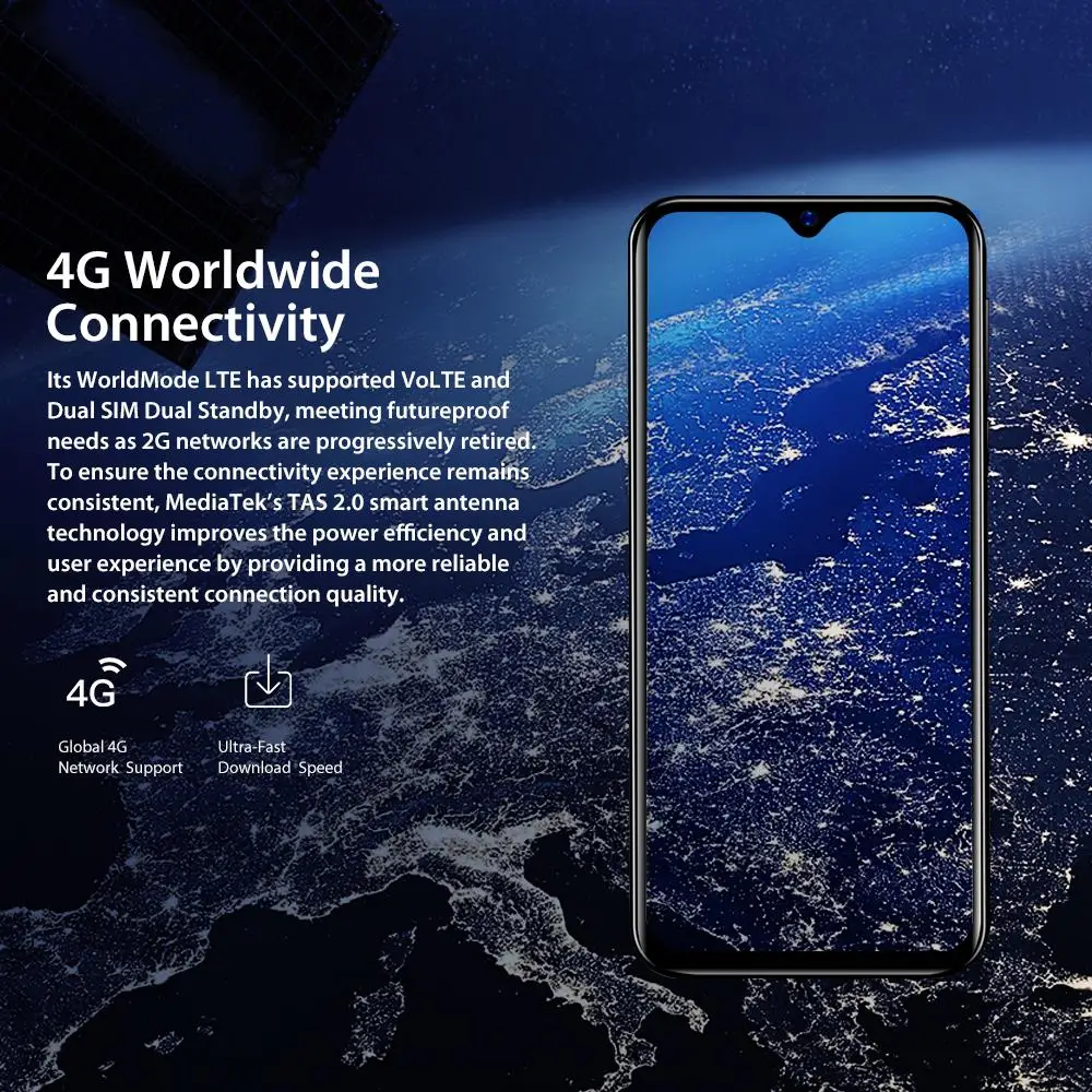 Blackview A60 Pro Android 9 0 pie мобильный телефон MTK6761 четырехъядерный 4080 мАч 3 ГБ + 16 Гб 4G