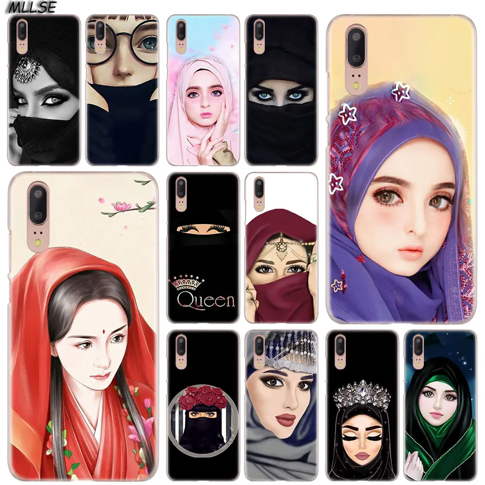 Hijab красивый мусульманский женский модный жесткий чехол для Huawei P30 P20 P10 P9 P8 Lite 2017 Pro