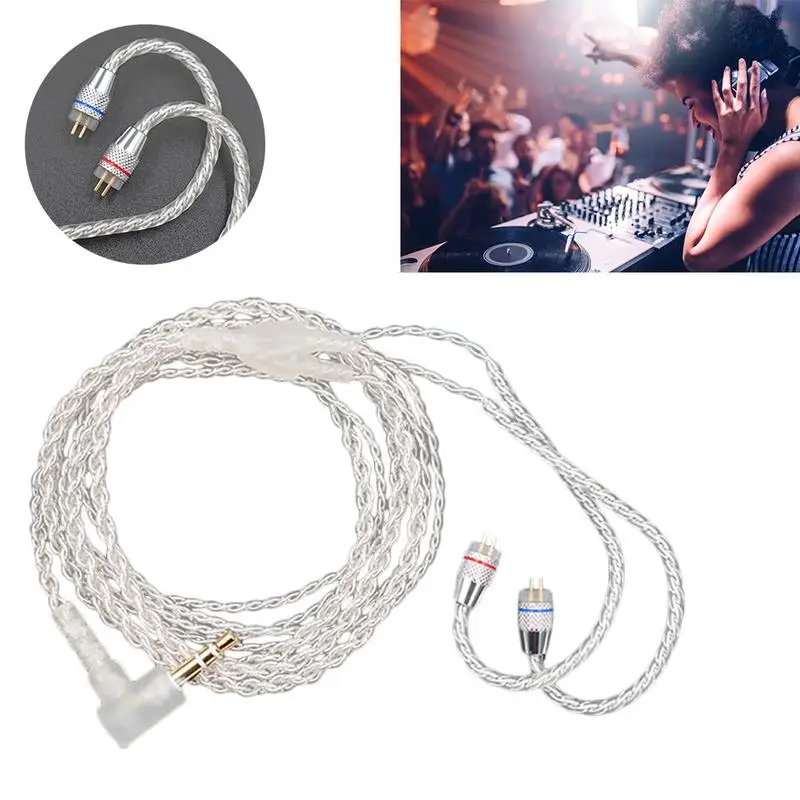 Original CCA Earphones Upgrade Cable Silver Plated Wire Line 3.5MM 0.75mm 2-Pin Connector Use For KZ TRN TFZ QT2 ZS6 V30 C16 IM1 |