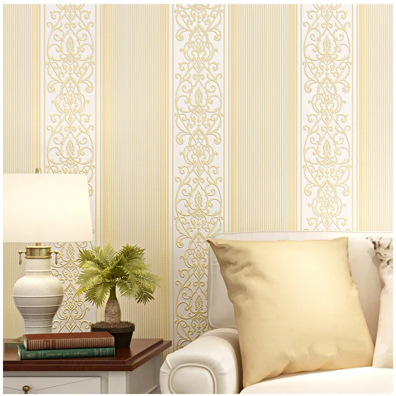 

10m*0.53m Non-woven wallpaper modern minimalist pure pigmented vertical stripes bedroom living room hotel decoration wallpaper