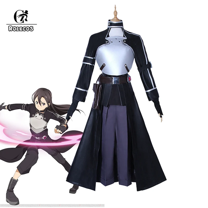 Rolecos和人kirigaya Ggoコスプレ剣アートオンラインアニメコスプレ衣装キリトggoフルセットゲーム衣装男性alicization