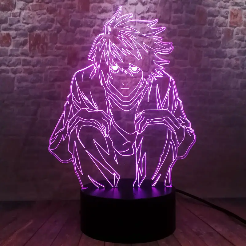 Световой дизайн с героями мультфильмов 3D Иллюзия светодиодный светильник 7