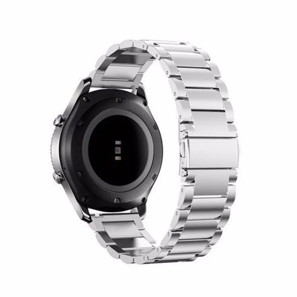Хохлатый браслет из нержавеющей стали для samsung gear S3 класс/Frontier/Galaxy Watch 46 мм замена 22 мм wirst Link Браслет ремешок для часов