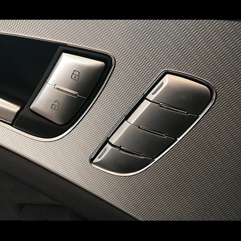 

Car Door Unlock Buttons Sequins Trim Decals For Audi A6 C7 2012-2018 Chrome ABS Seat Memory Buttons Decoration