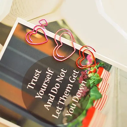 12 шт/Пкг мультфильм каваи животные скрепки для бумаг Мемо зажим вишневого цвета