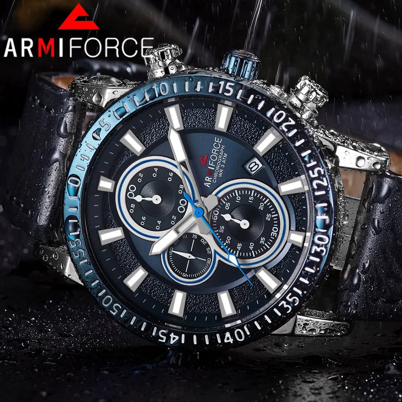 Armiforce мужские часы Топ люксовый бренд Хронограф Календарь спортивные наручные